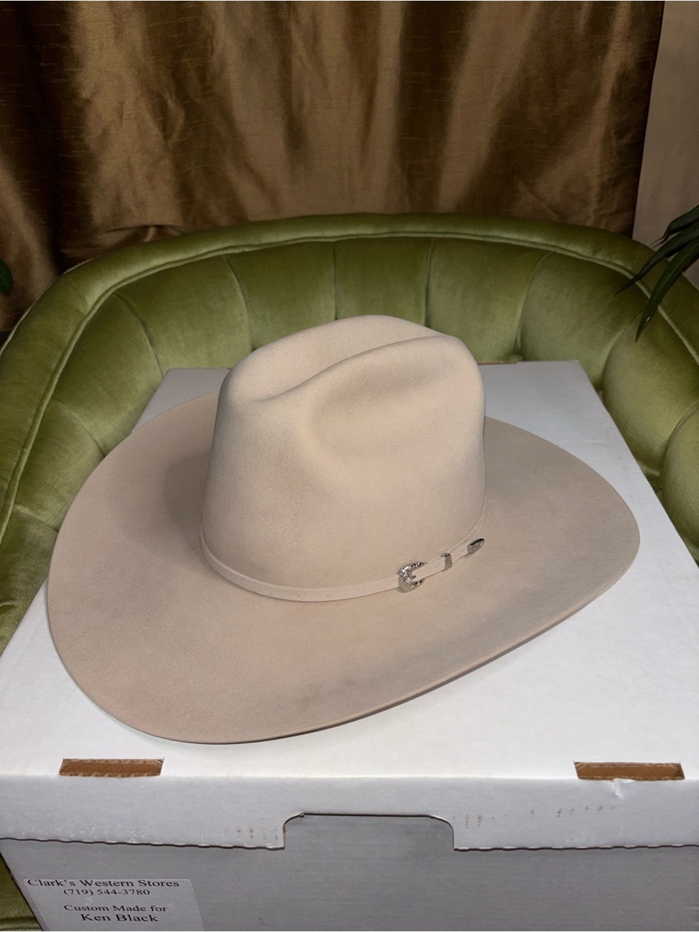 New Custom made 5X Greeley Hat Works W/ Original Box And custom Highlights 7 1/8